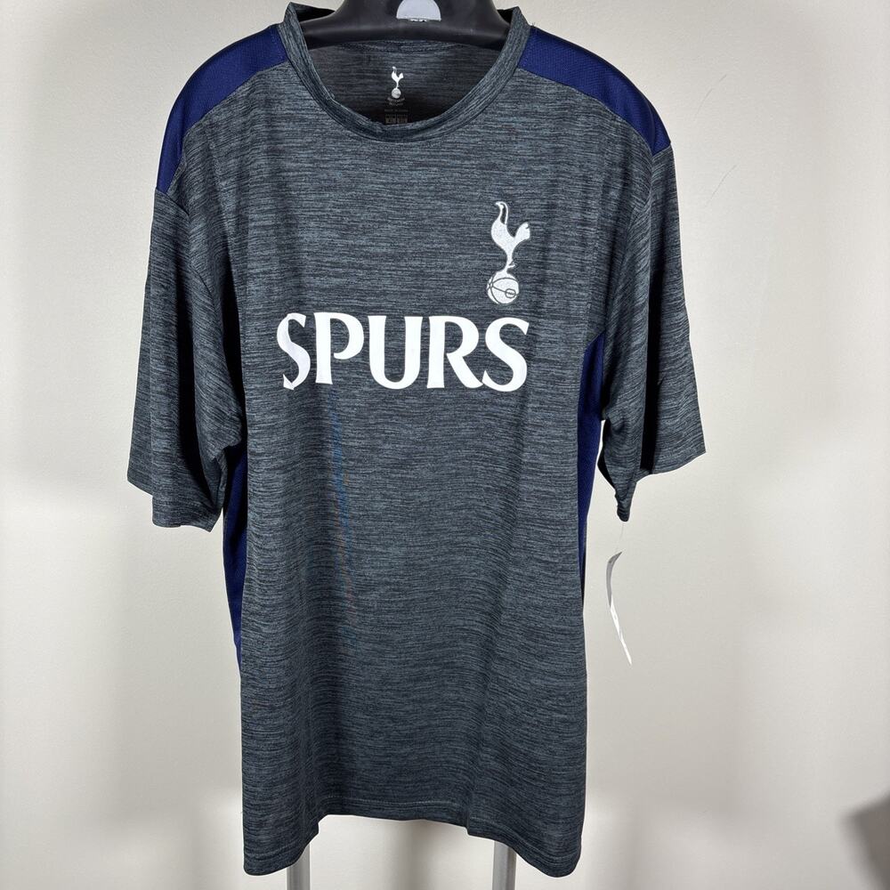 NWT Icon Sports Tottenham Spurs Space Dye Game Day Shirt Gray & Blue Men's XL